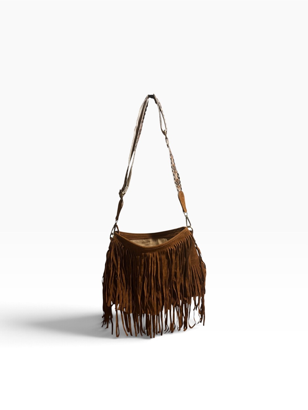 Fringed Brown Boho Purse